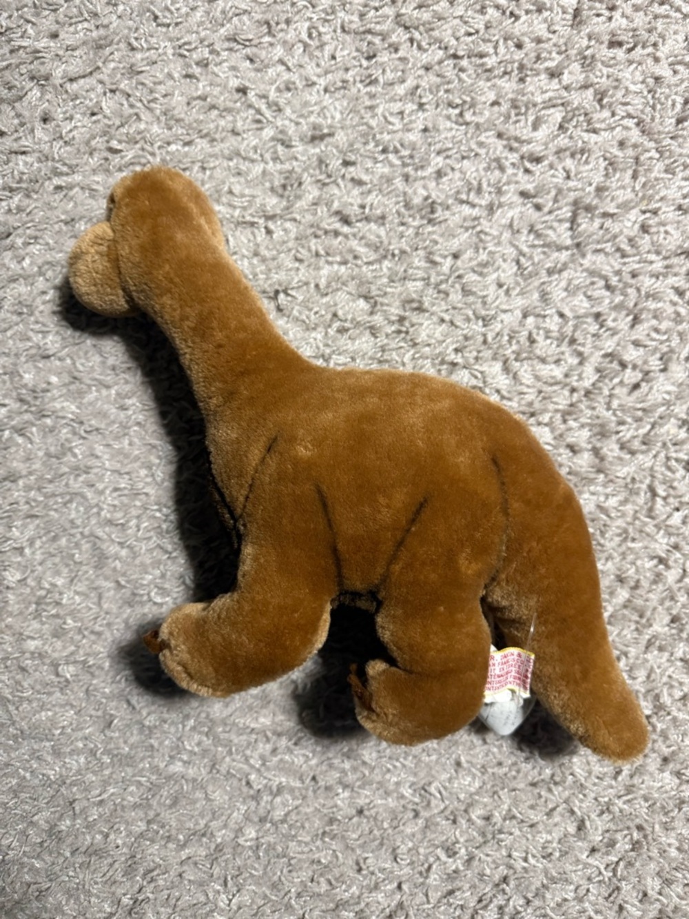 Vintage 80’s Brown Plush Dinosaur Stuffed Toy